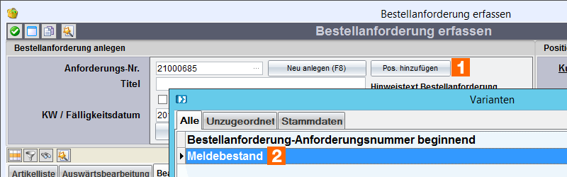 Bestellanforderung